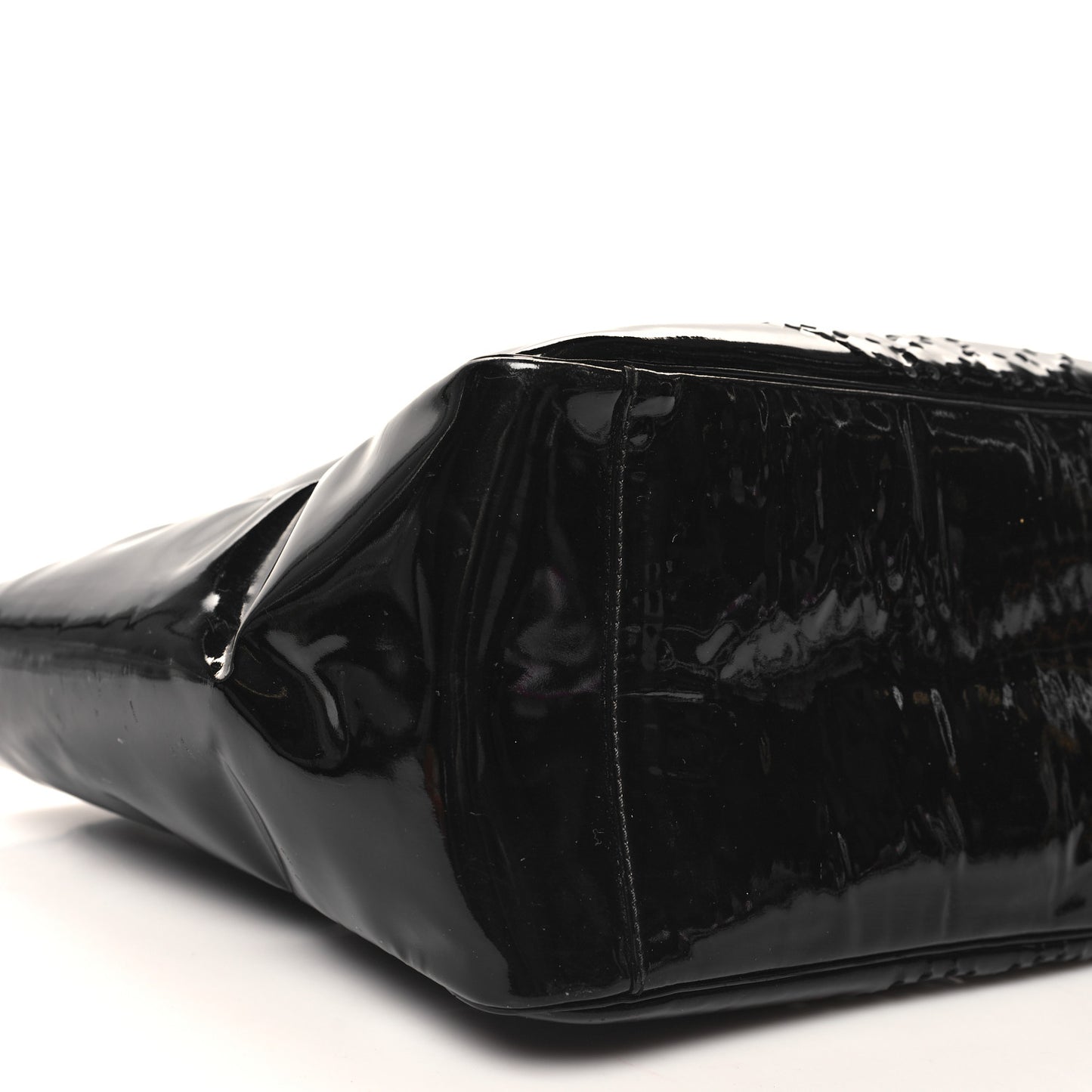 Patent Perforated CC Tote Black