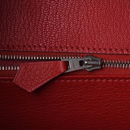 Hermes Taurillon Clemence Birkin 30 Rouge Casaque 16 of 31