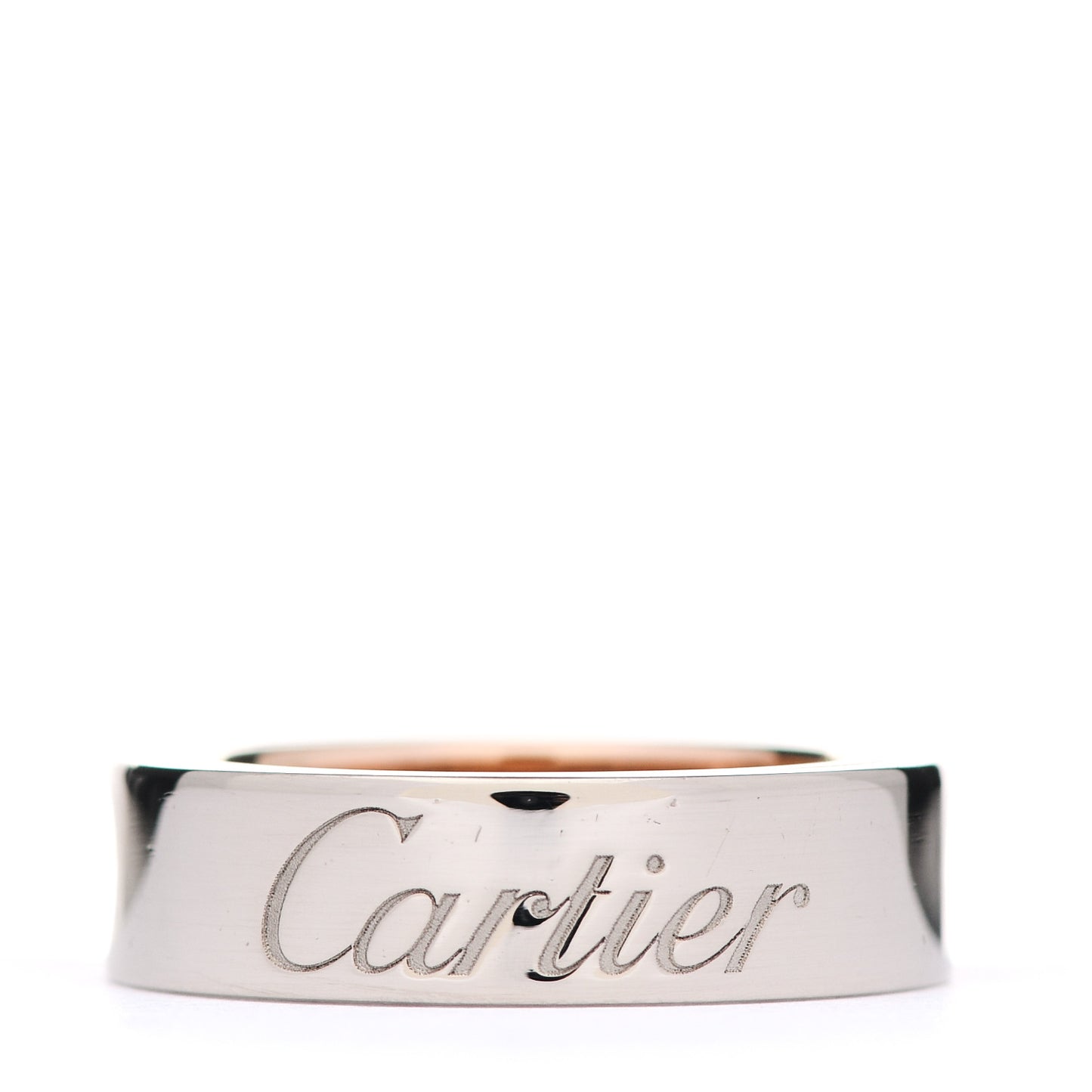18K White Pink Gold 5.5mm Astro LOVE Ring 48 4.5