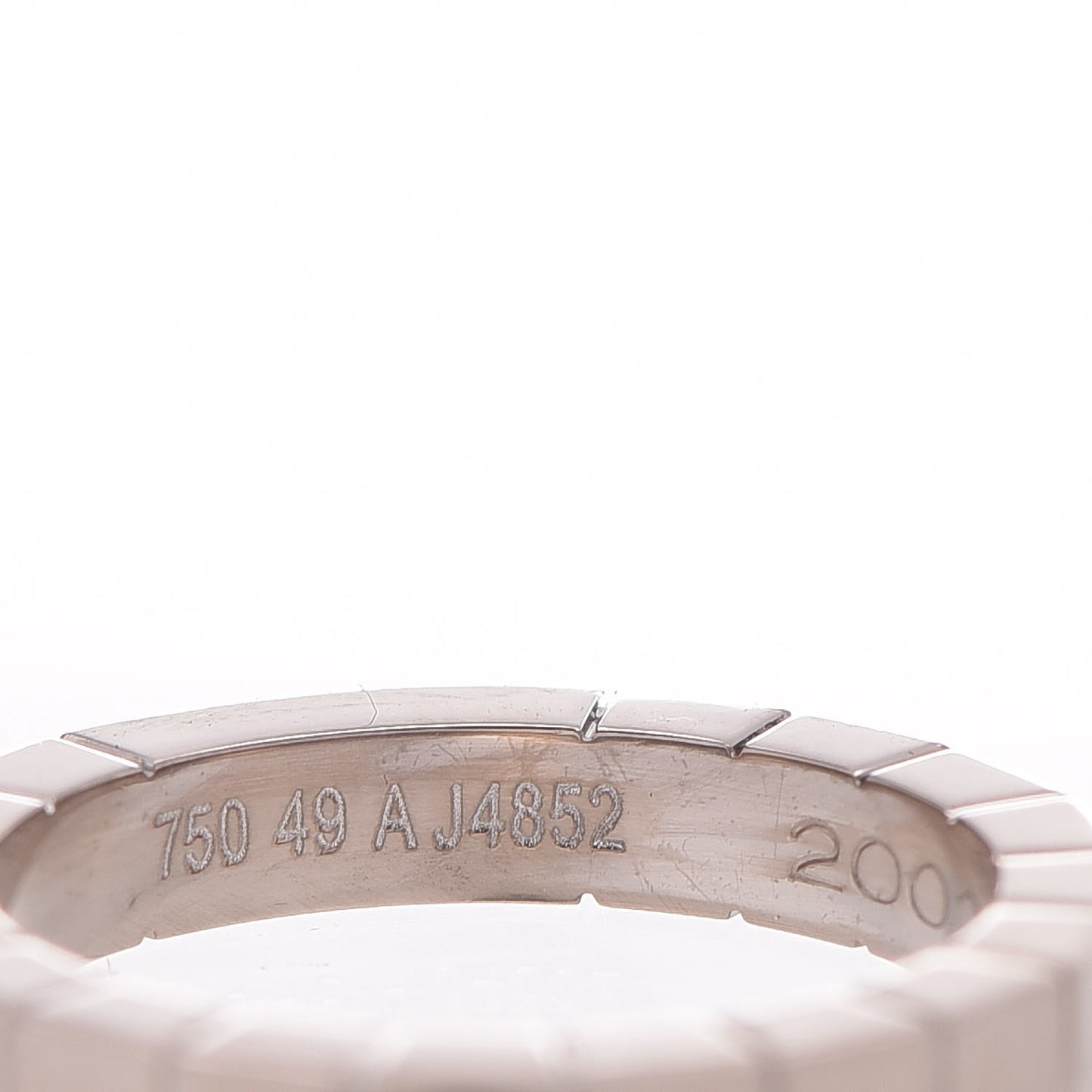 18K White Gold Lanieres Ring 49 4.75