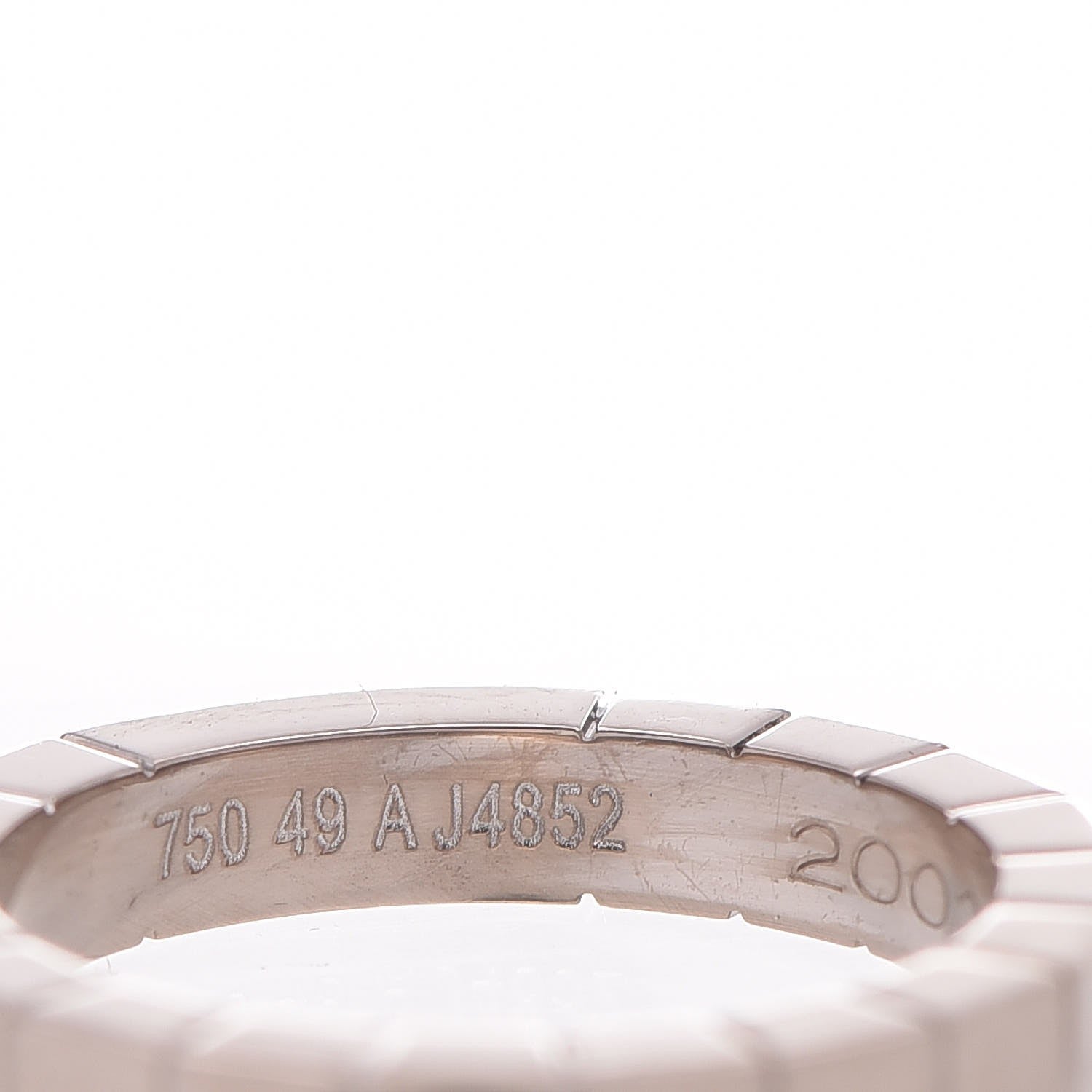 Cartier 18K White Gold Lanieres Ring 49 4.75 4 of 5