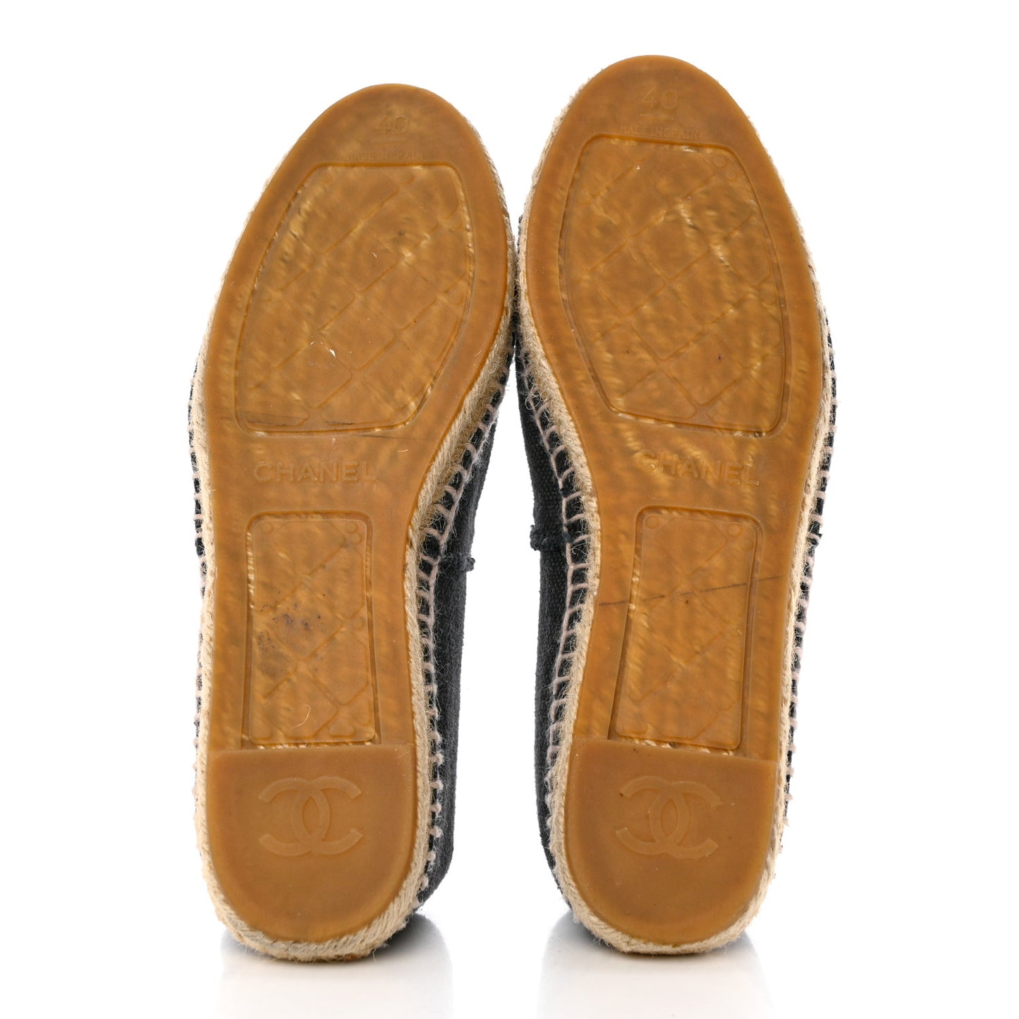 Linen CC Espadrilles 40 Black Blue
