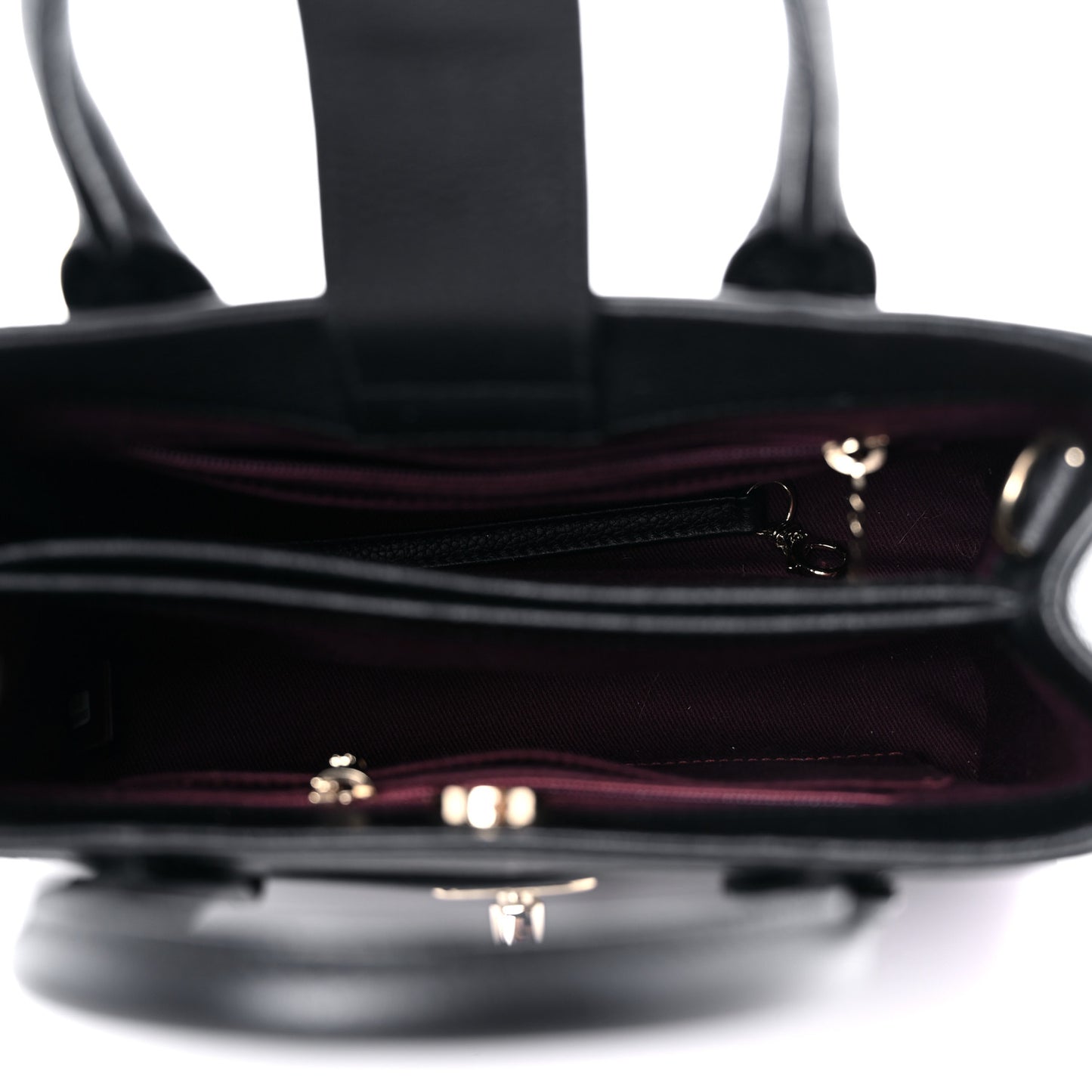 Grained Calfskin Mini Neo Executive Shopper Tote Black