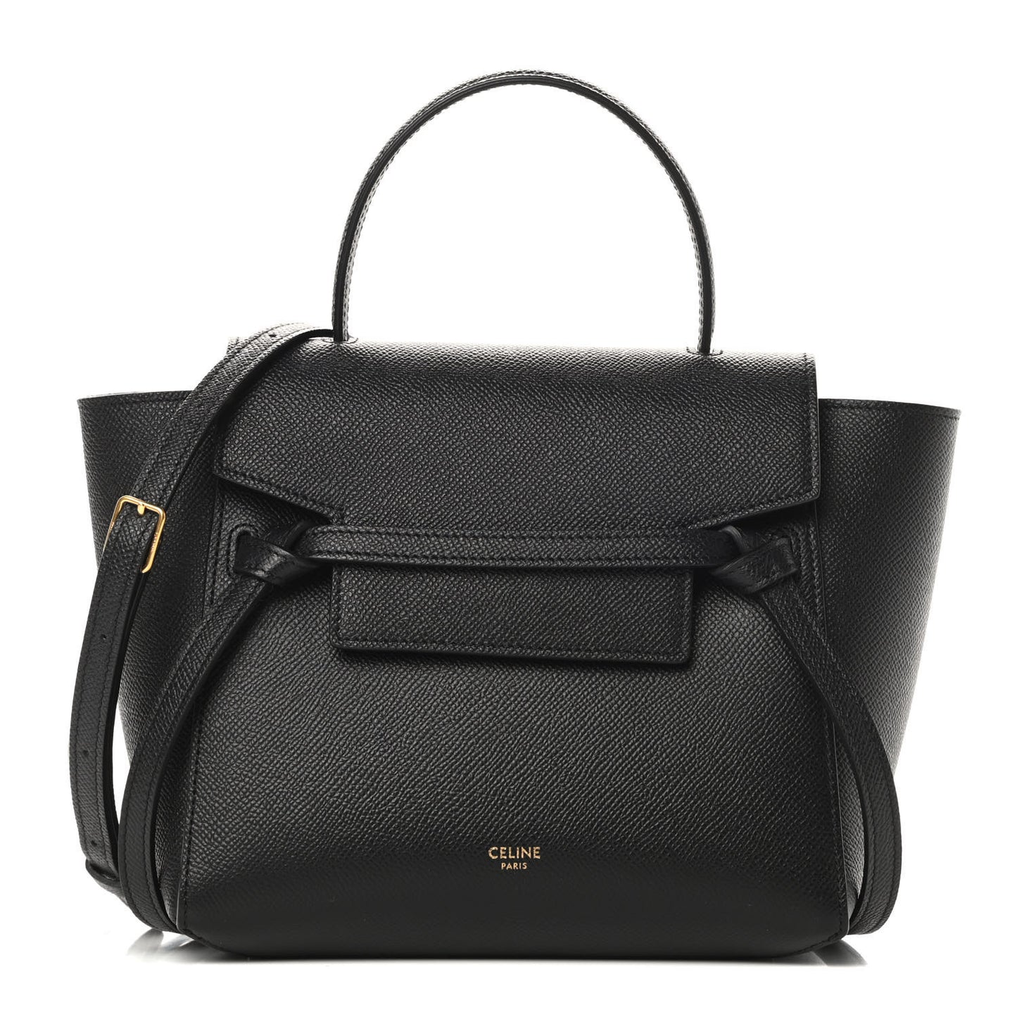 Grained Calfskin Nano Belt Bag Black