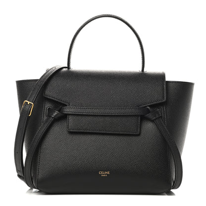 Celine Grained Calfskin Nano Belt Bag Black 1 of 14