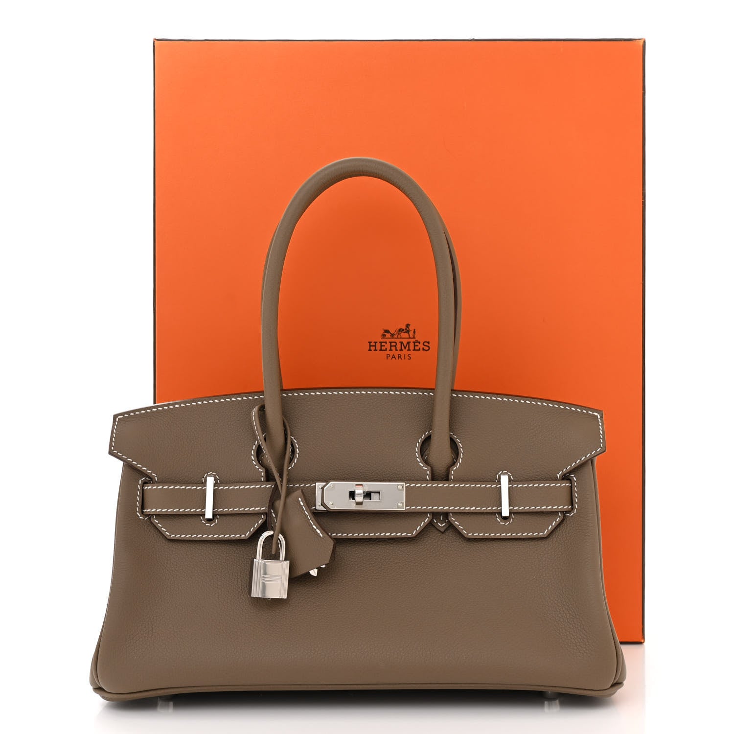 Hermes Evercolor Shoulder Birkin Light 29 Etoupe 10 of 10