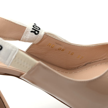Christian Dior Patent Ribbon J'Adior Slingback 100mm Pumps 37 Nude 10 of 10