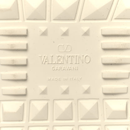 Valentino Garavani Calfskin Rockstud Untitled 57mm Platform Sneakers 38.5 White Pink PP 8 of 9