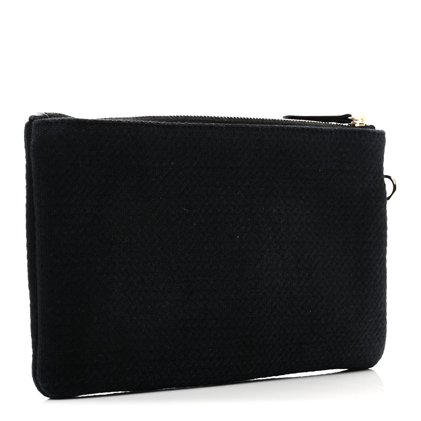 Mixed Fibers Small Deauville Pouch Black