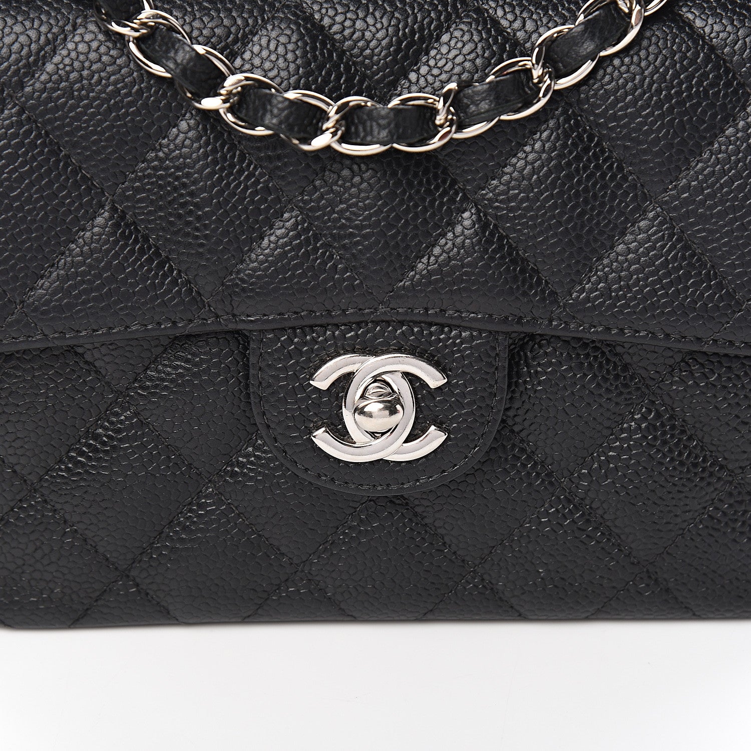 Chanel Caviar Quilted Mini Square Flap Black 10 of 12