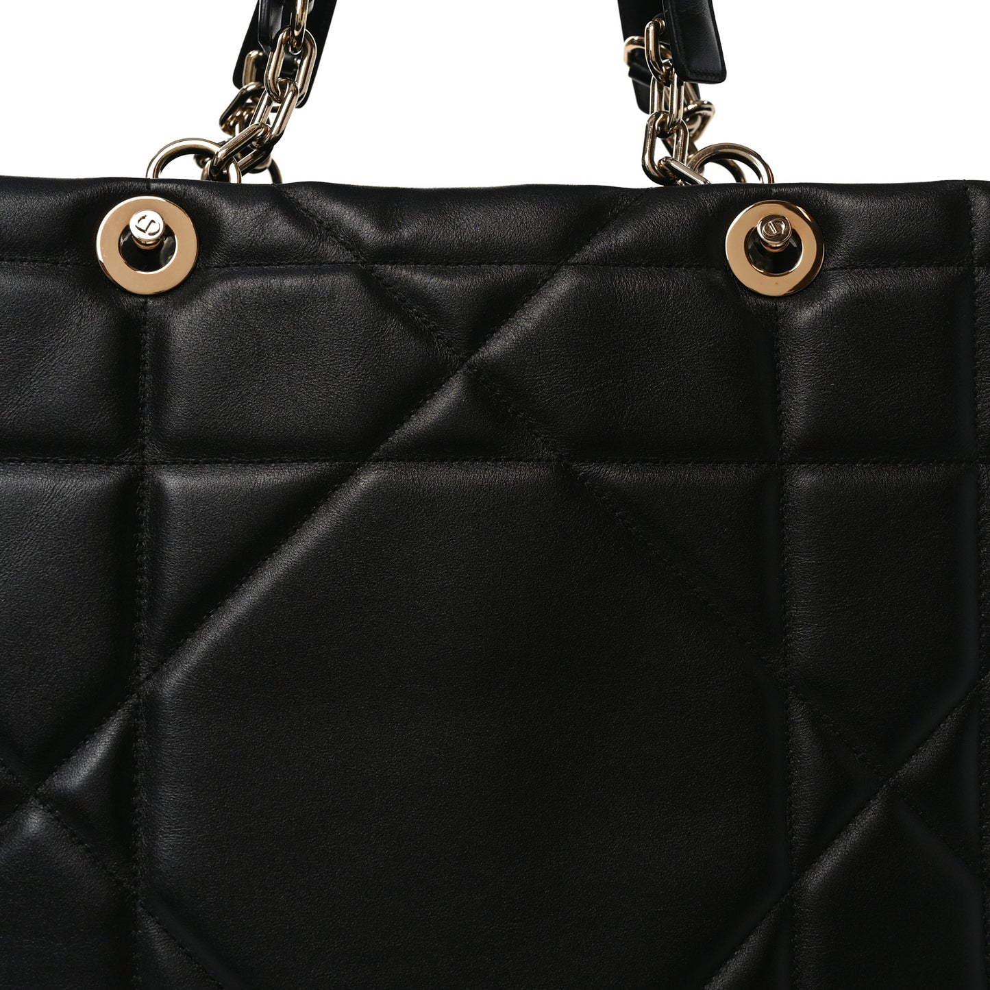 Calfskin Archicannage Large Essential Tote Black