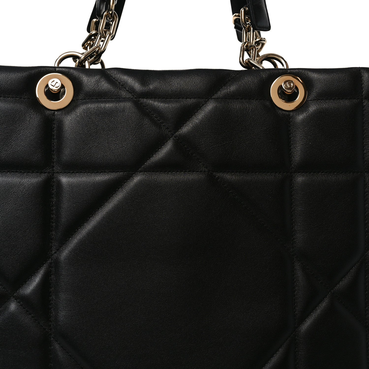 Christian Dior Calfskin Archicannage Large Essential Tote Black 8 of 11
