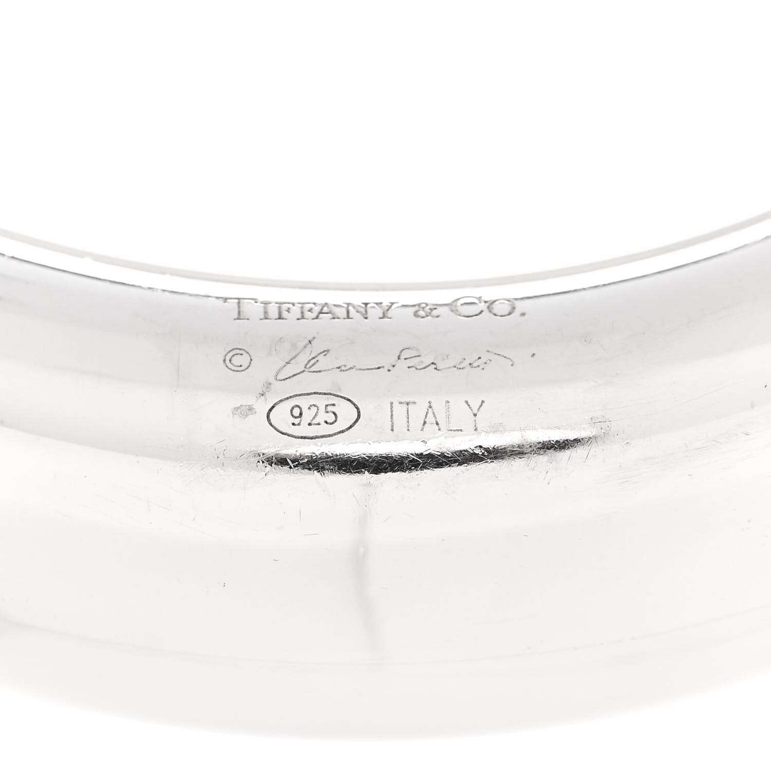 Tiffany Sterling Silver Elsa Peretti Doughnut Bangle Bracelet 3 of 4