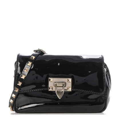 Valentino Garavani Patent Mini Rockstud Crossbody Bag Black 1 of 11
