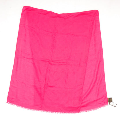 Louis Vuitton Cashmere Wool Silk Monogram Stole Fuchsia 3 of 6
