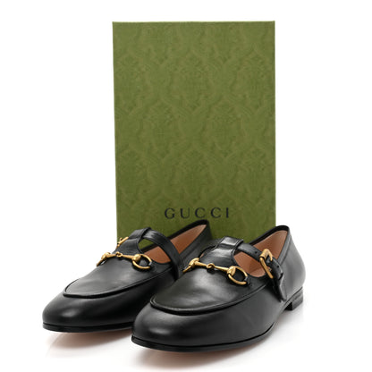 Gucci Malaga Kid Womens Horsebit Buckle Strap Loafers 40 Black 9 of 9