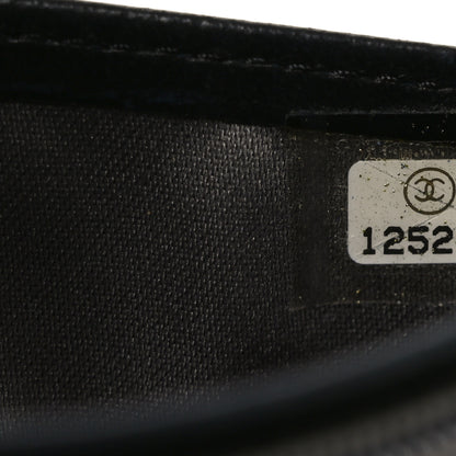 Chanel Lambskin Camellia Embossed Yen Wallet Black 8 of 10