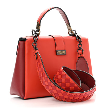 Bottega Veneta Nappa Small Piazza Bag Red 3 of 10