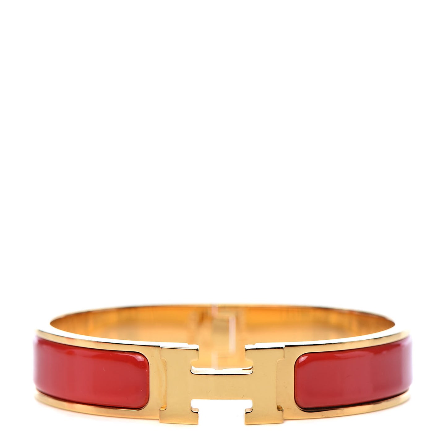 Enamel Narrow Clic Clac H Bracelet PM Red