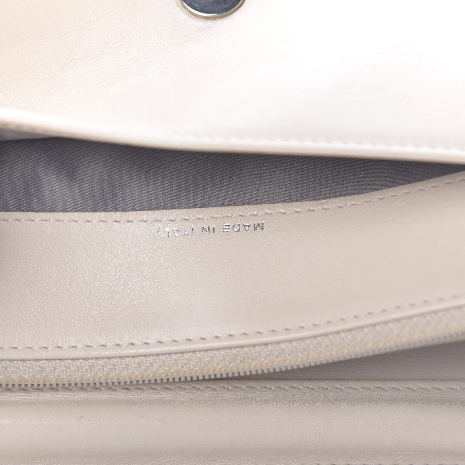 Chanel Lambskin Studded CC Wallet On Chain WOC Beige 7 of 14