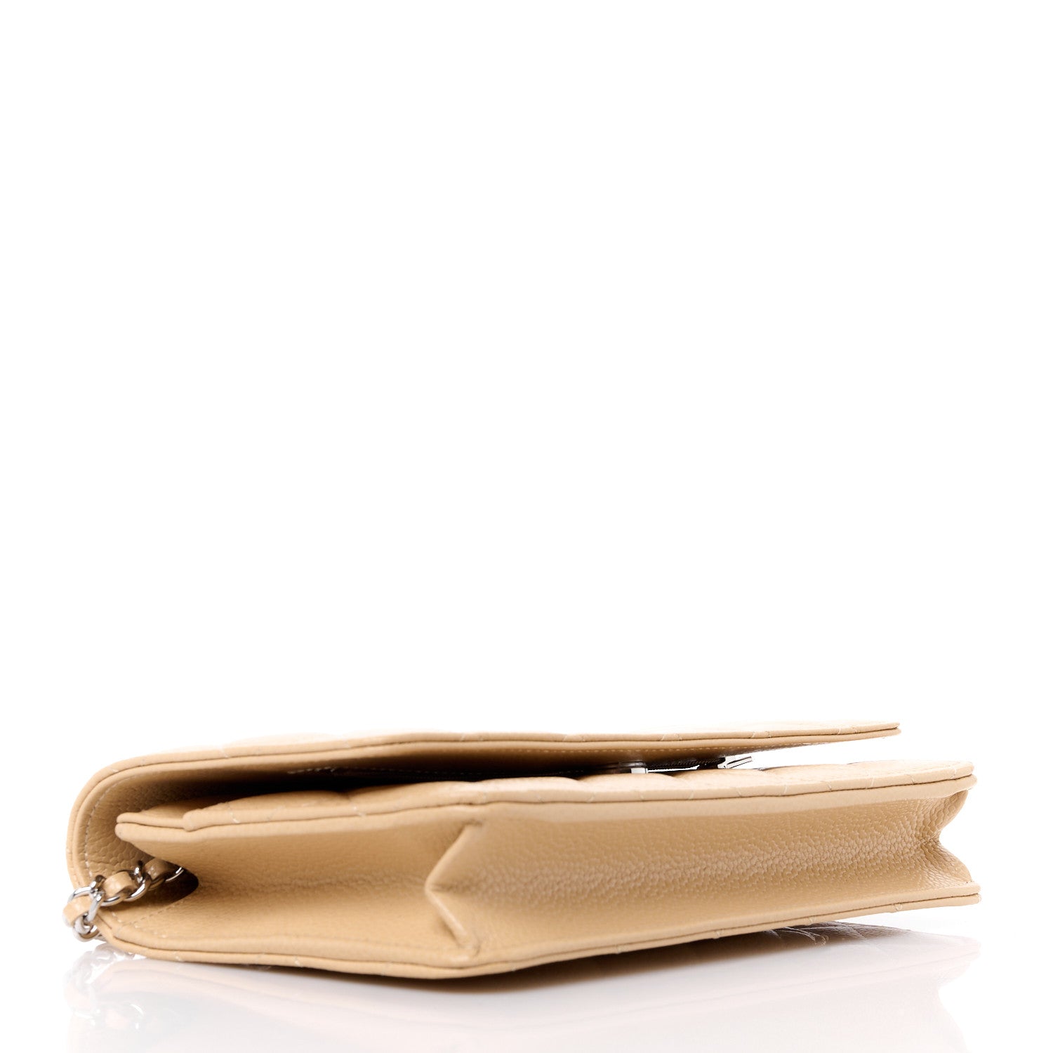 Chanel Caviar Quilted Wallet on Chain WOC Beige 4 of 14