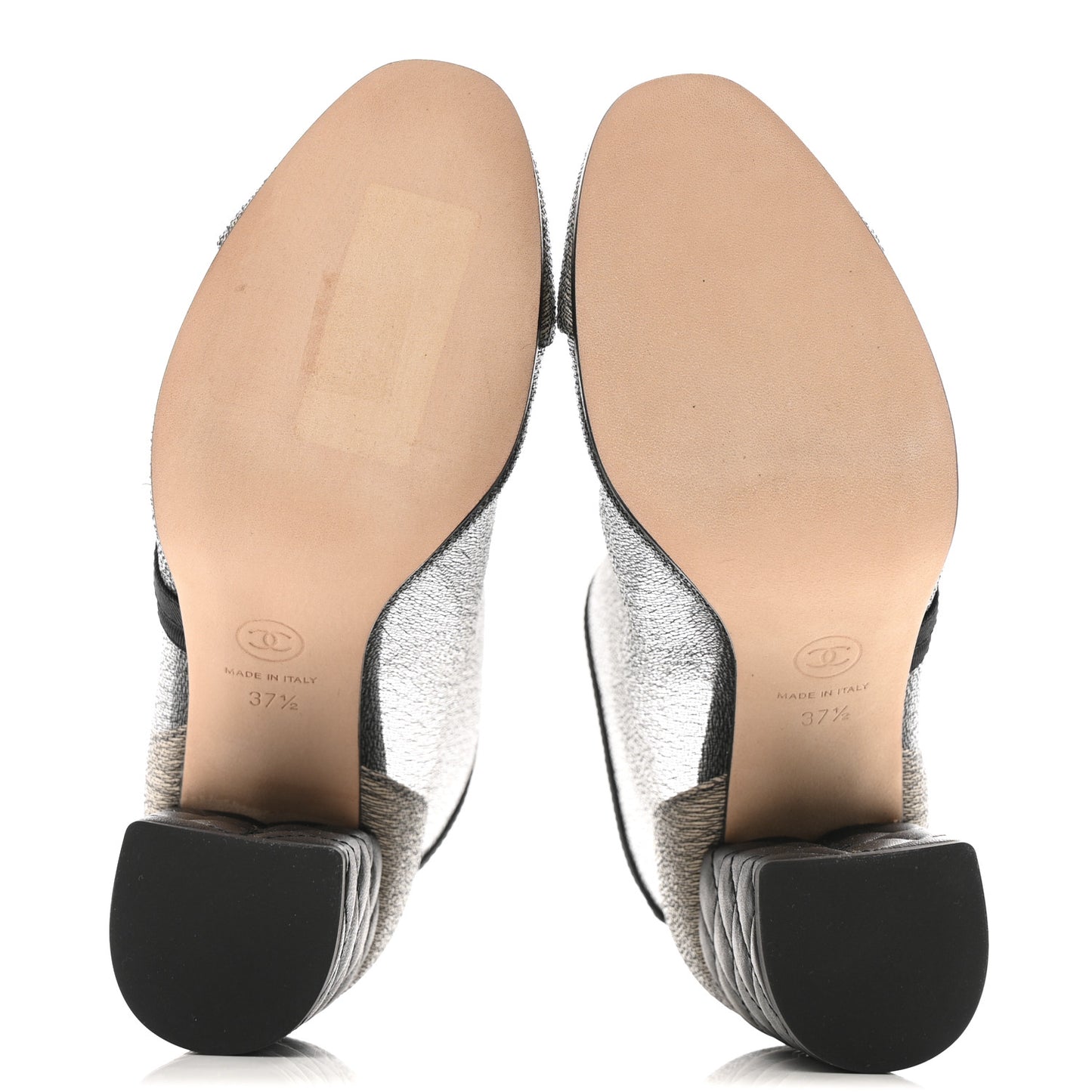 Mesh Grosgrain Cap Toe Short Boots 37.5 Beige Black