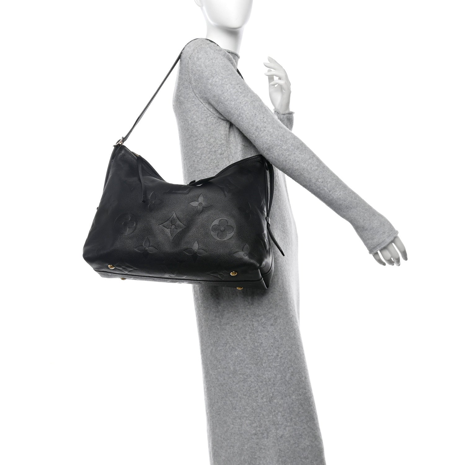Louis Vuitton Empreinte Monogram Giant CarryAll MM Black 2 of 11