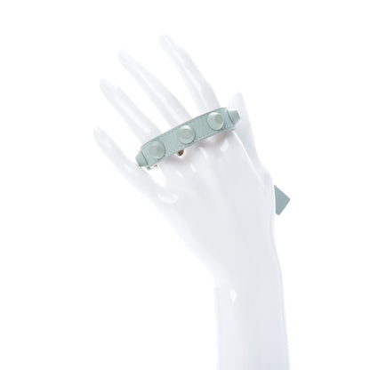 Balenciaga Matte Goatskin Rubber Covered Classic Hardware M Bracelet Bleu Layette 2 of 5