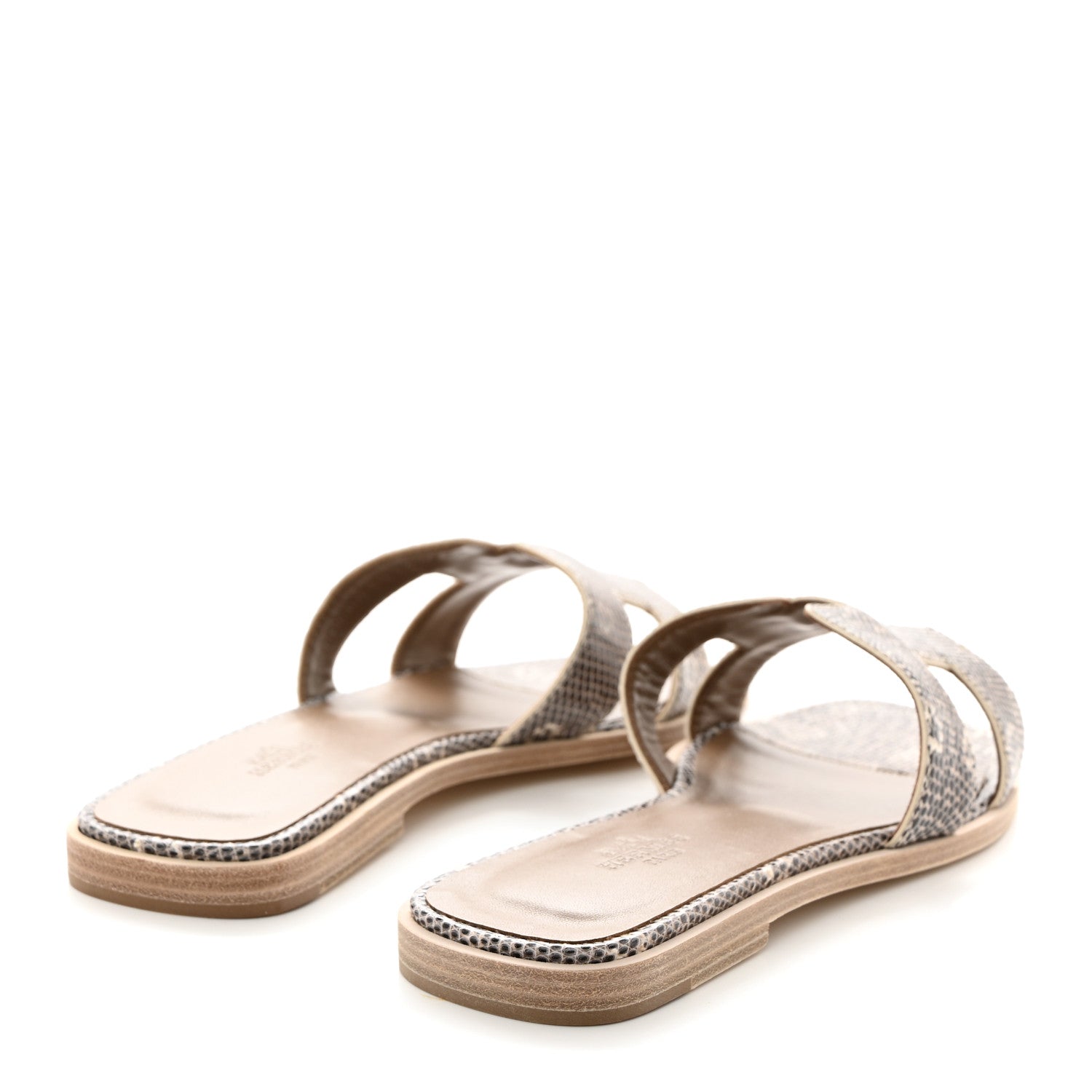 Hermes Lizard Oran Sandals 36 Ombre 4 of 9