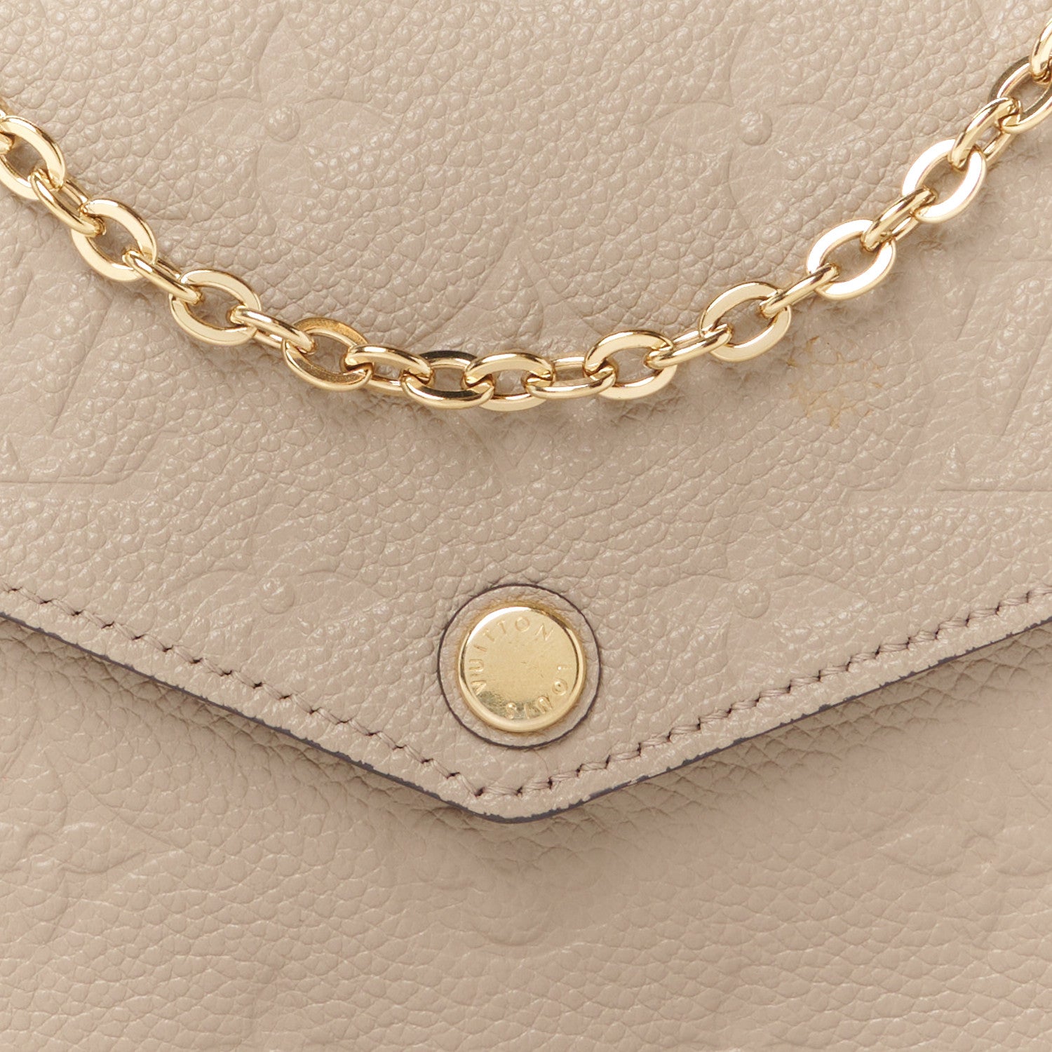 Louis Vuitton Empreinte Pochette Felicie Chain Wallet Tourterelle 12 of 14