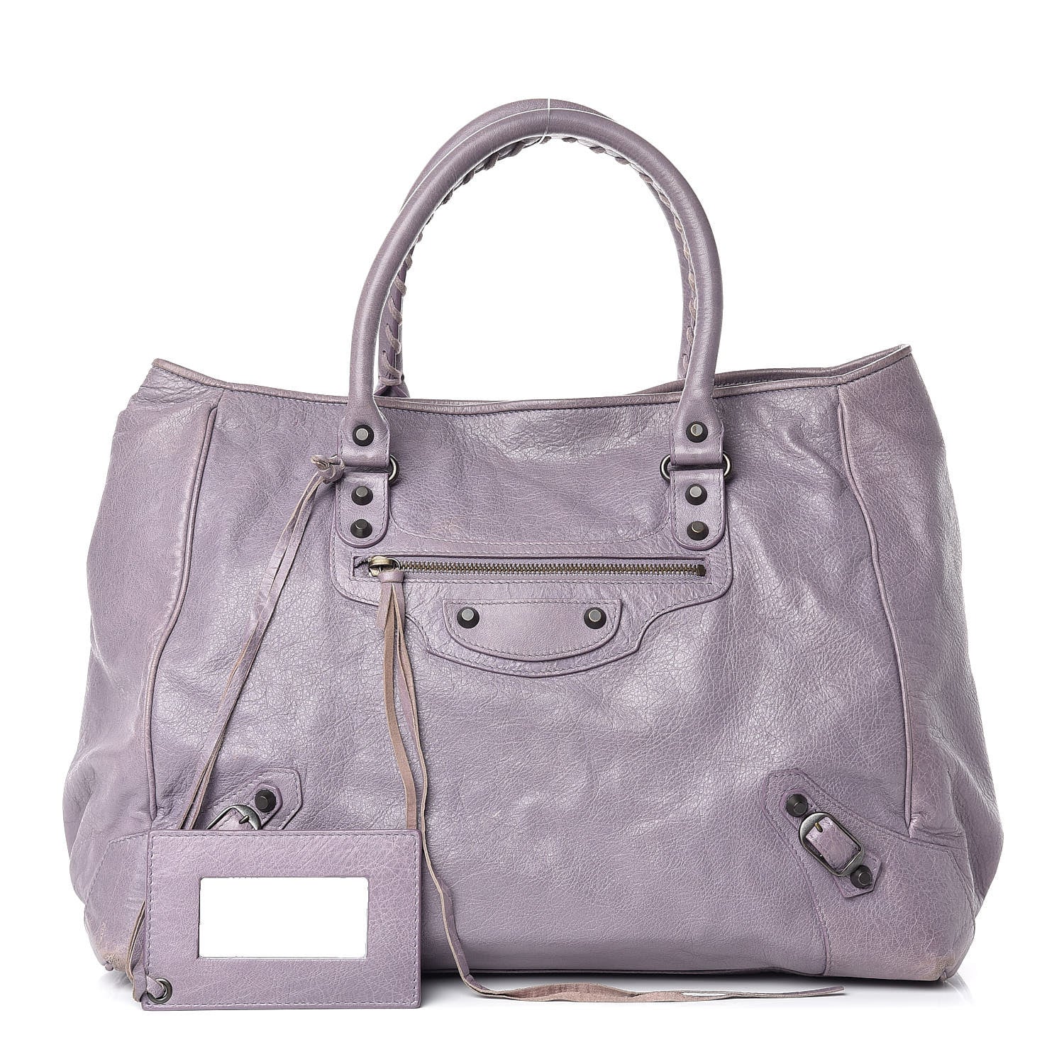Balenciaga Agneau Classic Hardware Large Sunday Tote Glycine 1 of 17