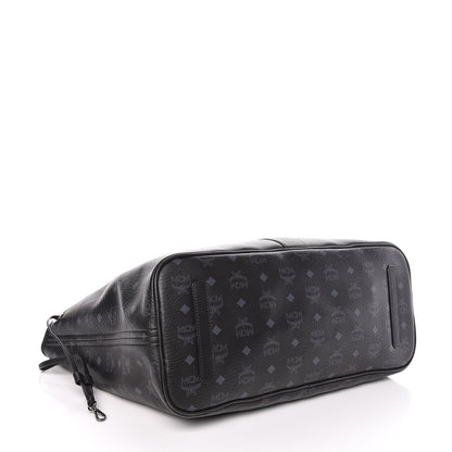 MCM Visetos Large Liz Reversible Shopper Tote Black 8 of 16