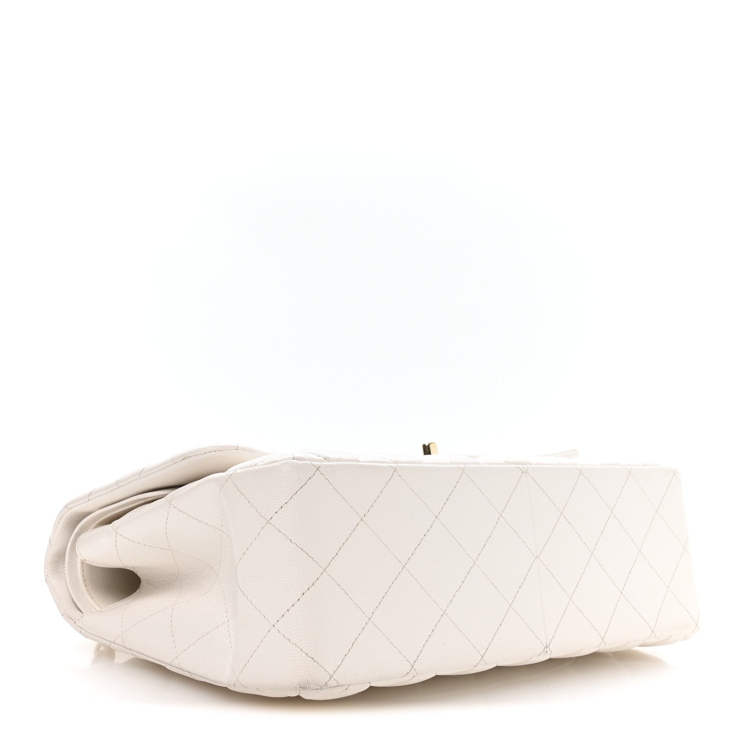 Chanel Caviar Quilted Jumbo Double Flap White 4 of 11