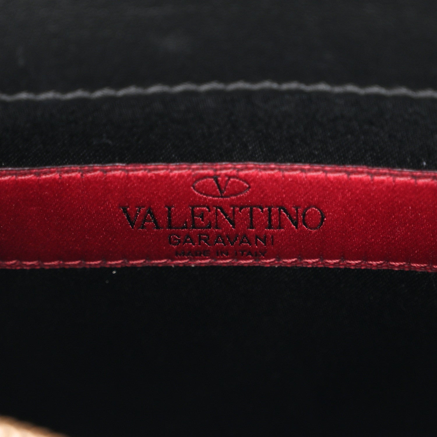 Valentino Garavani Vitello Mini Rockstud Wallet on Chain Black 6 of 12
