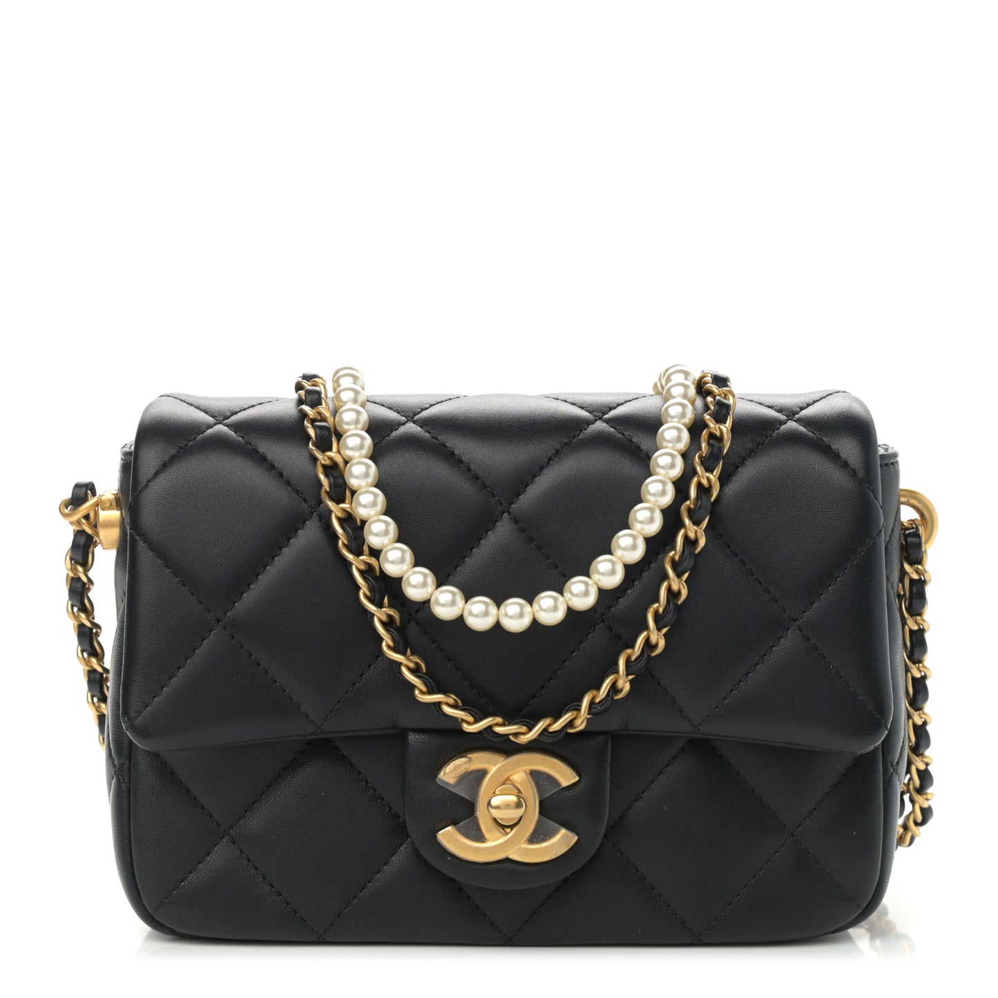 Lambskin Quilted Mini My Perfect Flap Black