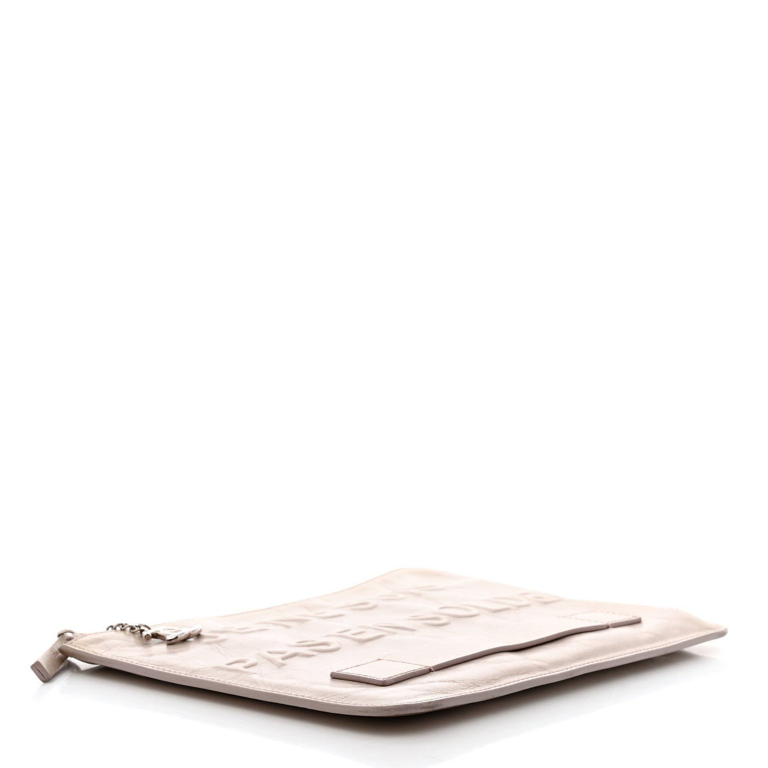 Chanel Calfskin Medium Je Ne Suis Pas En Solde Pouch Clutch Light Pink 4 of 7