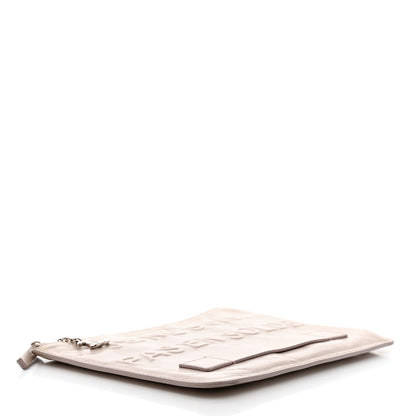 Chanel Calfskin Medium Je Ne Suis Pas En Solde Pouch Clutch Light Pink 4 of 7