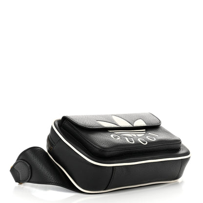 Gucci X ADIDAS Textured Dollar Calfskin Belt Bag Black 4 of 10