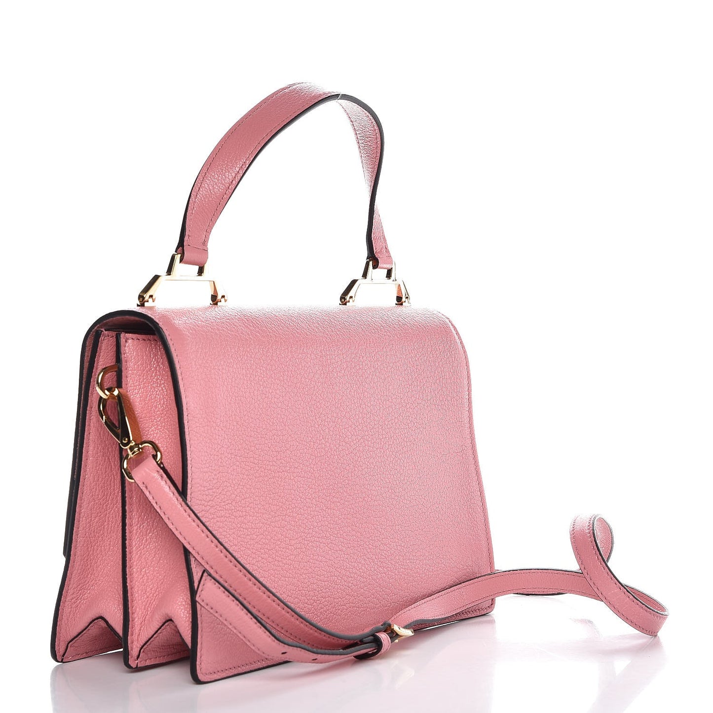 Goatskin Madras Miu Logo Shoulder Bag Gemma
