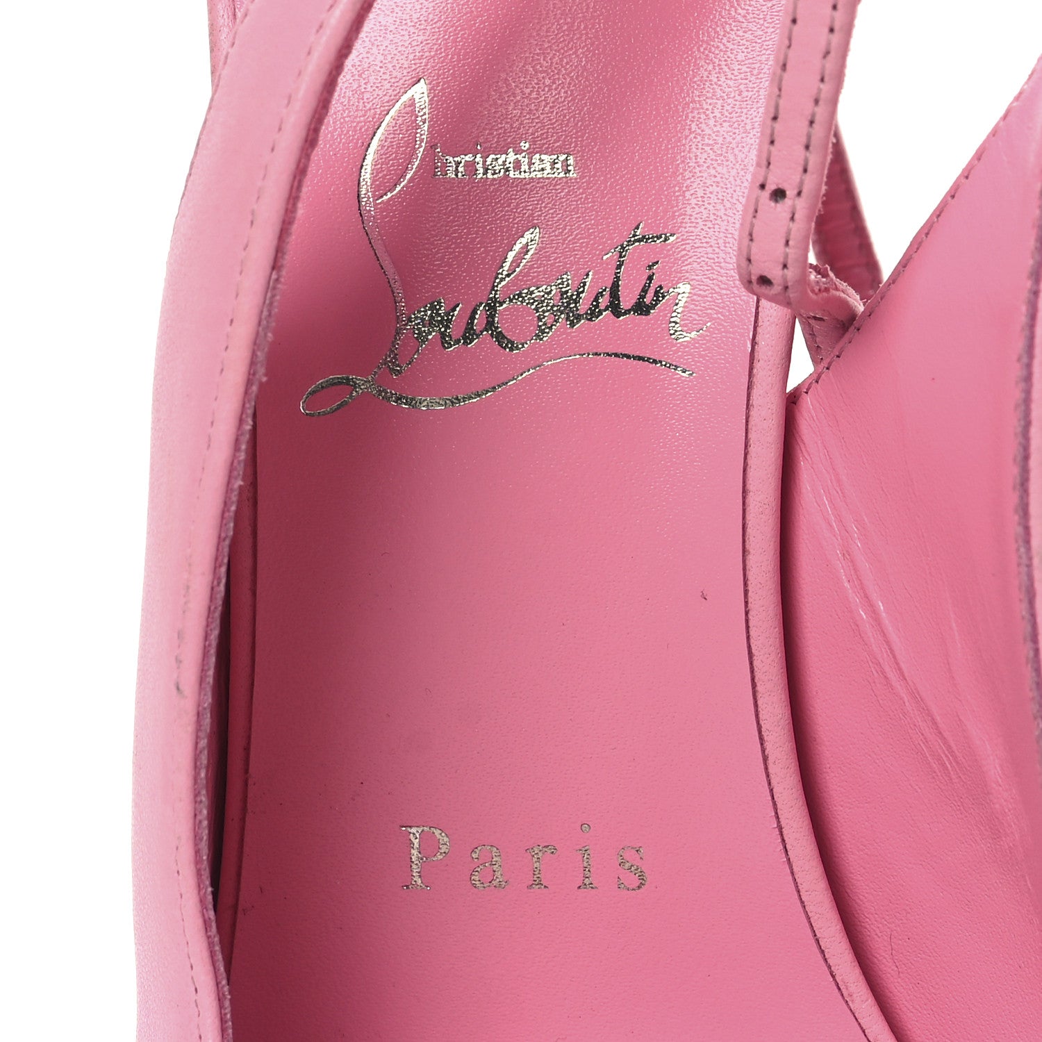 Christian Louboutin Calfskin Condora Sling 100 Pumps 38.5 Pink 8 of 11