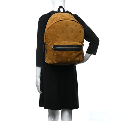 Saint Laurent Suede Stars Print Hunting Backpack Light Ochre 2 of 10