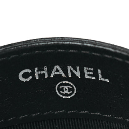 Chanel Lambskin Chevron Quilted Card Holder Black 6 of 10