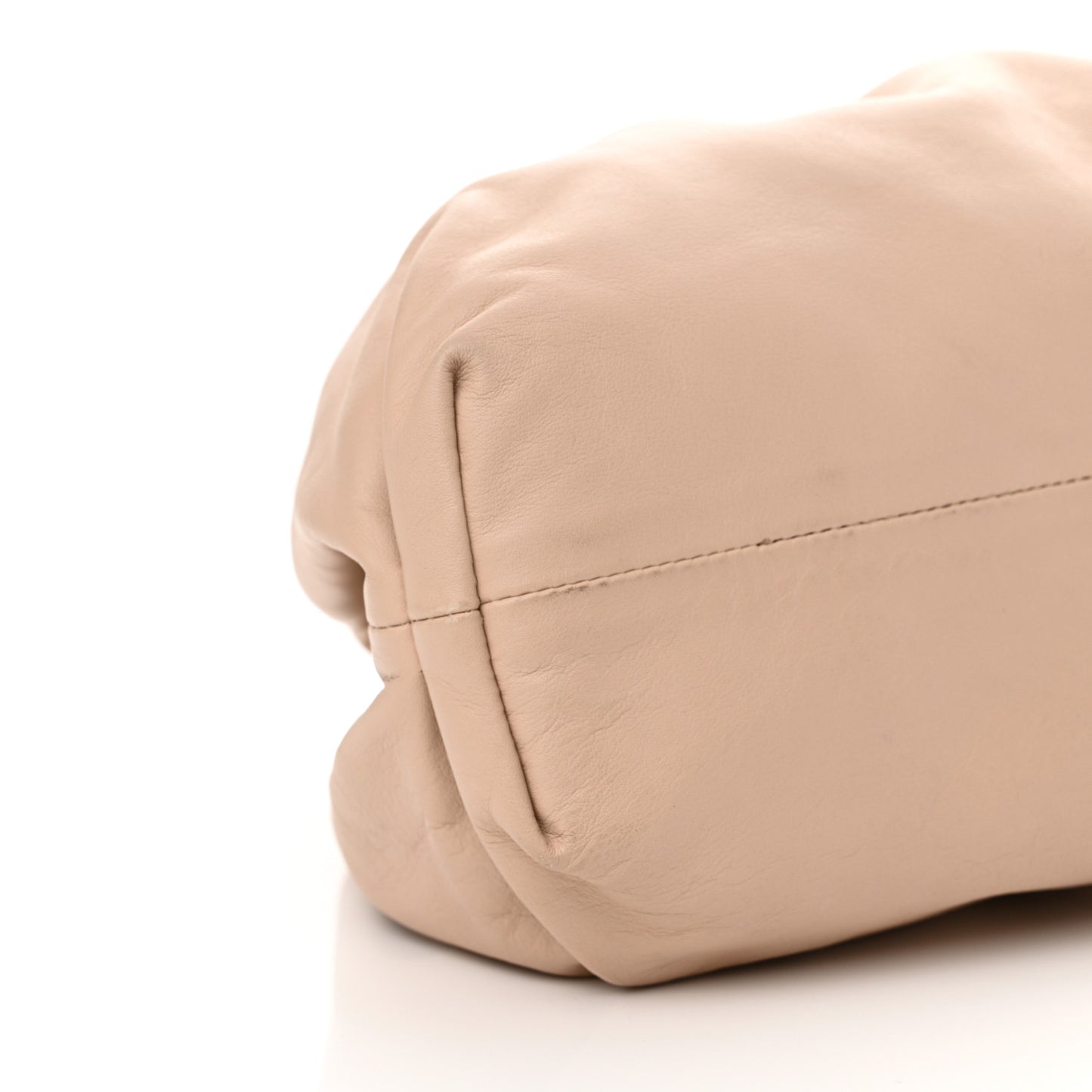 Smooth Butter Calf The Pouch Oversized Clutch Nude