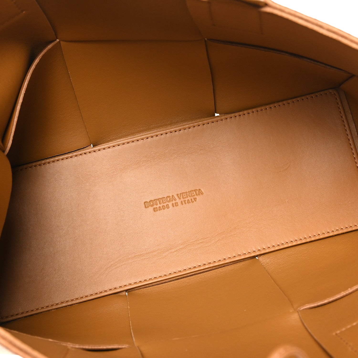 Bottega Veneta Nappa Maxi Intrecciato Small Arco Tote Caramel 6 of 10