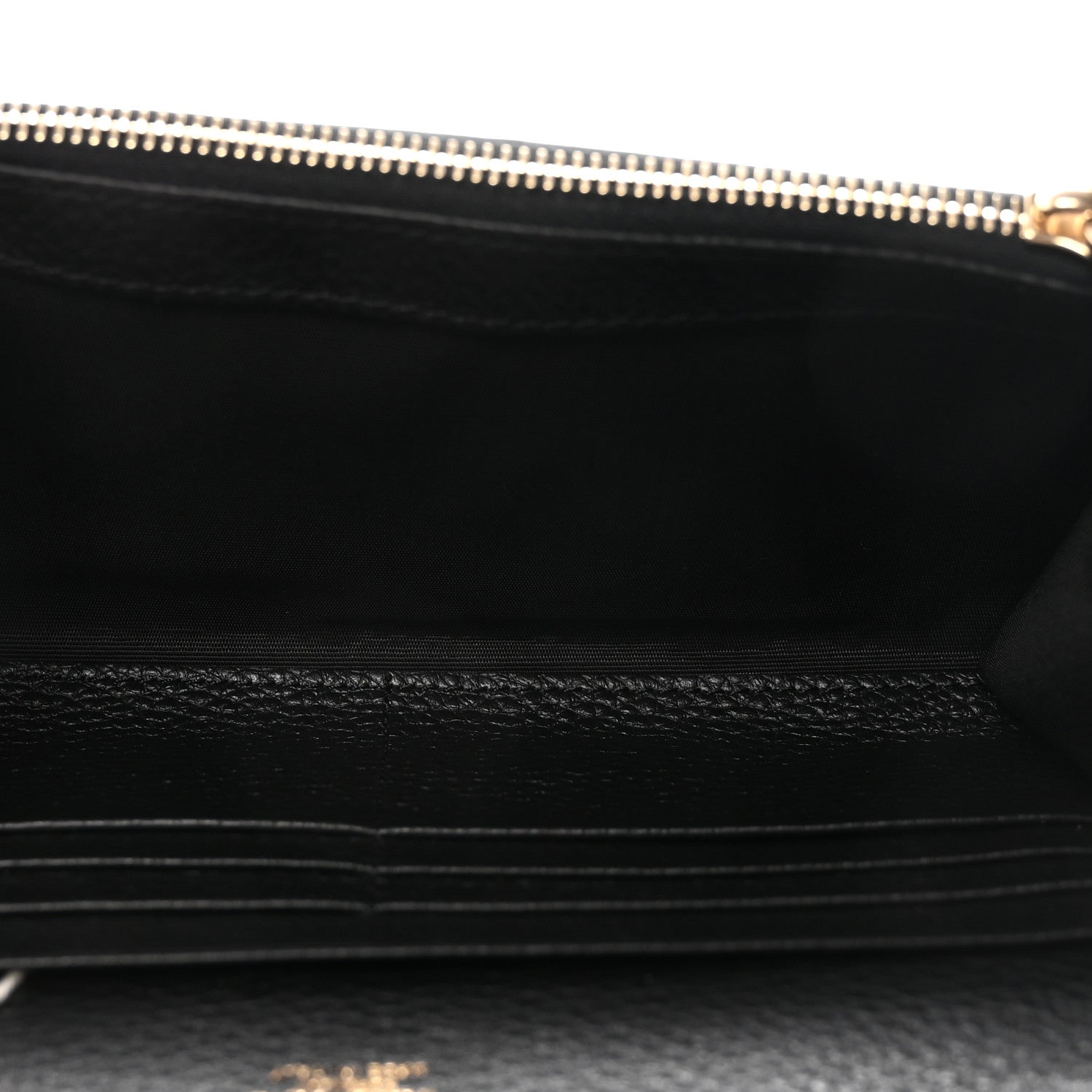 Valentino Garavani Pebbled Calfskin Rockstud Flip Lock Wallet On Chain Black 5 of 10
