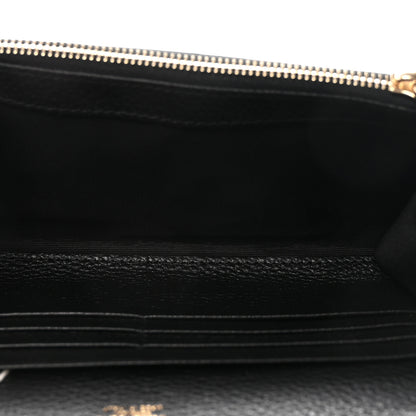 Valentino Garavani Pebbled Calfskin Rockstud Flip Lock Wallet On Chain Black 5 of 10