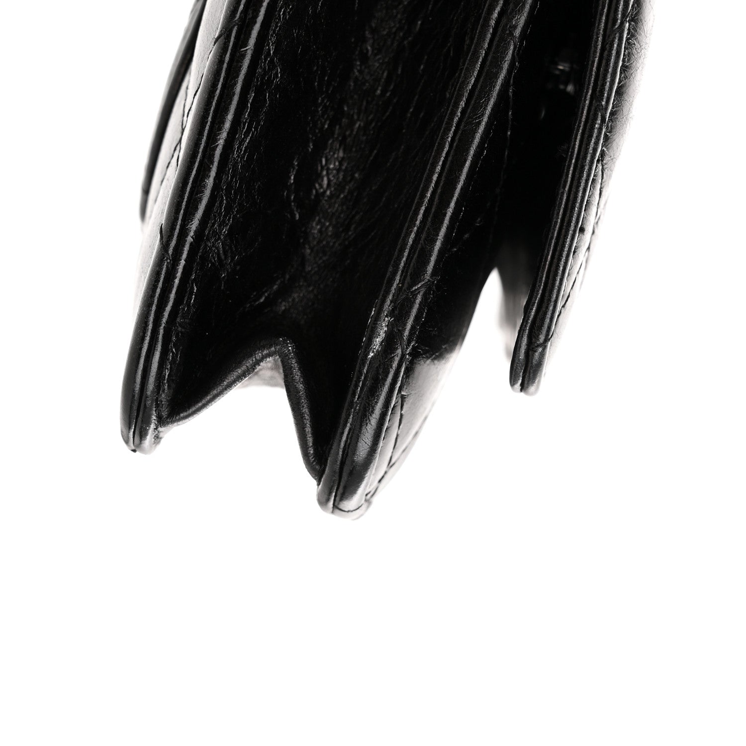 Chanel Metallic Aged Calfskin Quilted Reissue Wallet On Chain WOC Black 12 of 12