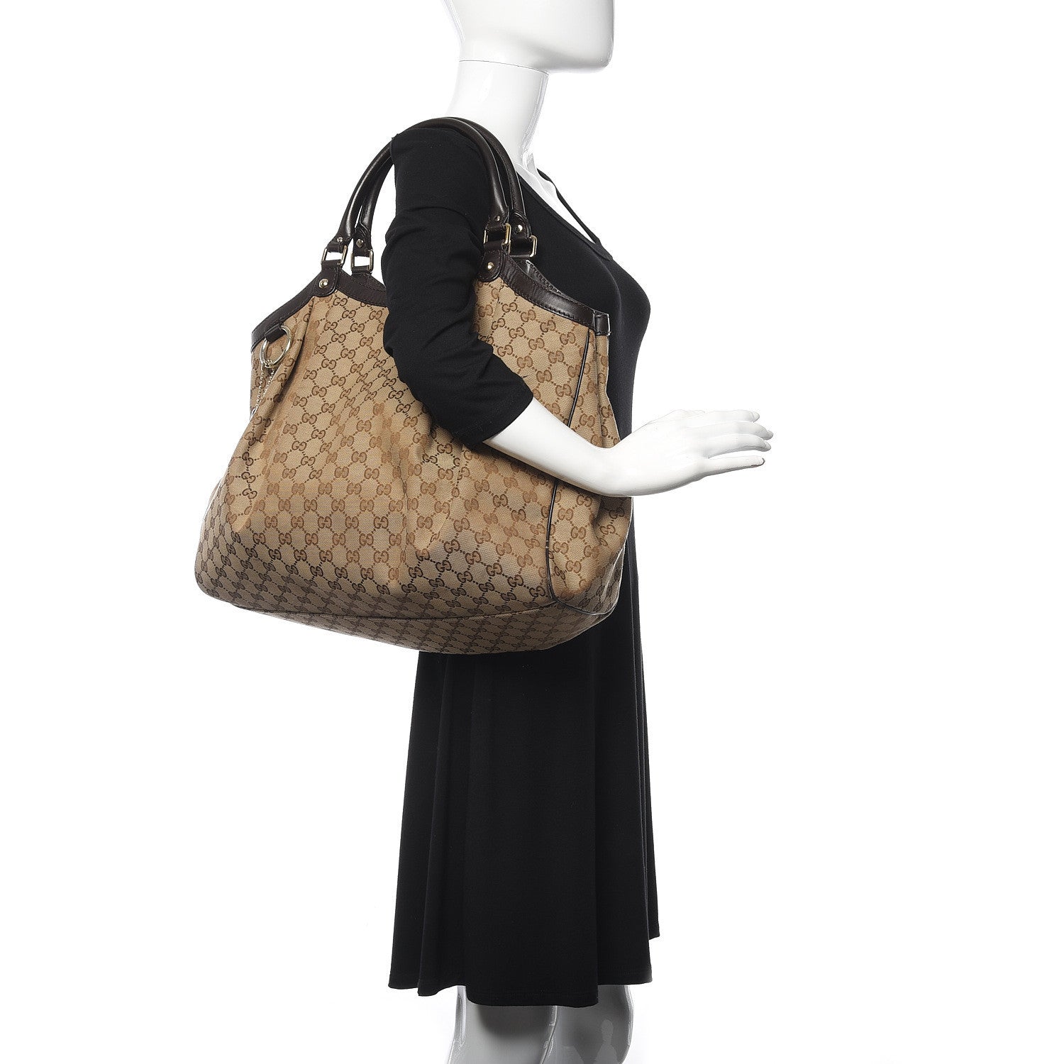 Gucci Monogram Large Sukey Tote Dark Brown 2 of 11
