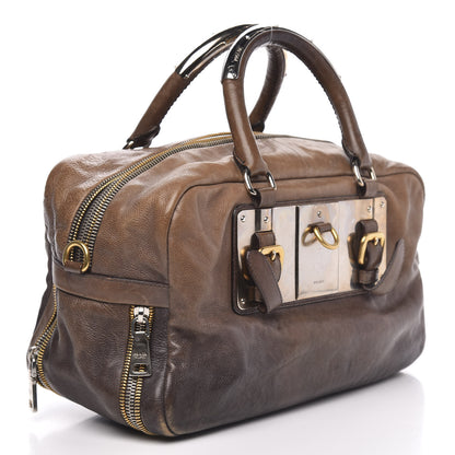 Prada Glace Calf Ombre Bowler Argilla Sfumato 3 of 12