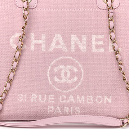 Chanel Mixed Fibers Small Deauville Tote Pink 9 of 11